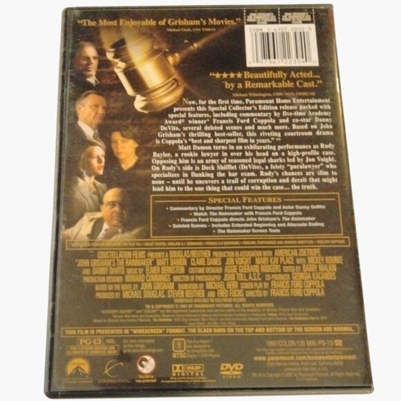 The Rainmaker DVD Special Collectors Edition Movie - Picture 2 of 4
